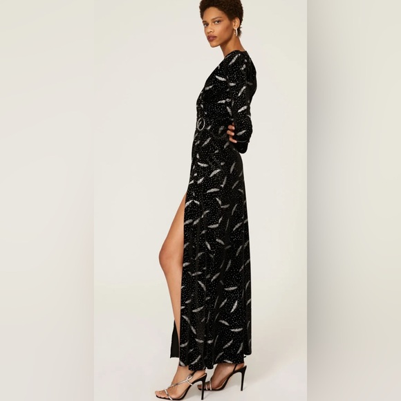 Bronx & Banco Carina Velvet Gown Black Rent the Runway Preloved Medium $650 - Picture 3 of 6